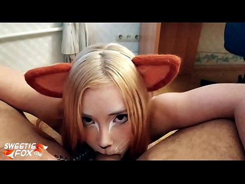 ❤️ Кіцуне ковтає член і кончить в рот ️ Порно у нас ❌❤